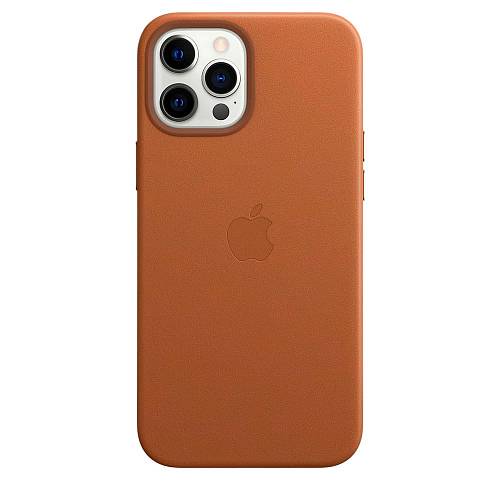 Чехол для смартфона Apple MagSafe для iPhone 12 Pro Max, кожа, золотисто-коричневый